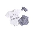 thumbnail image 2 of goowrom Barboteuse à Manches Courtes pour Filles et Shorts à Rayures avec Bandeau, 2 of 9