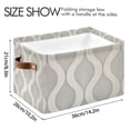 thumbnail image 4 of Yayeee 2 Pack Canvas Storage Basket with Handles for Shelves Fabric Bins Closet Organizer, Light Gray Pattern, 4 of 8