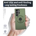 thumbnail image 3 of for Samsung Galaxy S24 Ultra Case, Frosted PC Compatible with MagSafe Built-in 360 Rotatable Invisible Kickstand Military Grade Protection Case for Samsung Galaxy S24 Ultra, Olivegreen, 3 of 6