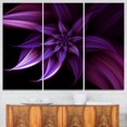 thumbnail image 1 of Design Art Fractal Flower Purple Floral Digital Art Canvas Print, 1 of 3