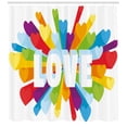 thumbnail image 3 of Ambesonne Colorful Shower Curtain, Love Burst Gay LGBT, 69"Wx84"L, Multicolor, 3 of 3