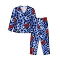 thumbnail image 1 of Balery Abstract Colorful Butterflies Conjunto de Pijama con Estampado para Mujer, Conjunto de Dos Piezas con Manga Larga, Ropa de Dormir Suave con Bolsillos, Pijamas Cómodos-Large, 1 of 7