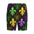 thumbnail image 4 of Picia Mardi Gras1 Pajama Shorts for Men, Men's Pajama Bottoms, Sleepwear,Short Pajama Pants-XX-Large, 4 of 9