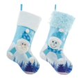 thumbnail image 4 of Paquete de 2 medias navideñas, medias navideñas grandes de 18' con luces LED, juego de medias para niños con Papá Noel y muñeco de nieve, 4 of 5