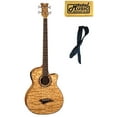 thumbnail image 2 of Dean Exotica Quilt Ash Acoustic/Electric Bass & Free Strap, Natural, EQABA GN NS1, 2 of 10