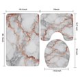 thumbnail image 3 of Gray Rose Gold Marble Pattern Bathroom Rugs Sets 3 Piece,Toilet Cover Set,Absorbent Non Slip Bathroom Mats Sets with U-Shaped Contour Rug Toilet Rug Set, 3 of 5