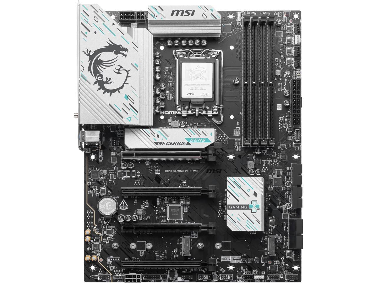 MSI B860 GAMING PLUS WIFI Gaming Desktop Motherboard - Intel B860 Chipset - Socket LGA-1851 - ATX (b860gpluswifi)