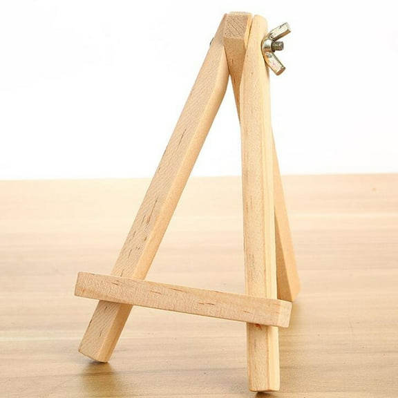 Worgeous 3 PCs Small Wooden Easel Tabletop Desk Calendar Display Stand Wood Artist Triangle Frame Easel Photo Frame Bracket Photo Painting Triangle Easel for Kids Children