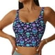 thumbnail image 1 of Fotbe Funny Skull Flower Sujetador Deportivo Largo sin Aros para Mujer con Almohadillas y Soporte Medio, Transpirable y Absorbente, Camiseta Tipo Chaleco o Tank Top-Small, 1 of 8