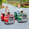 thumbnail image 4 of Costway 12V Kids Ride on Fire Truck Toddler Fire Toy Car with Shovel & Wrench Green, 4 of 10