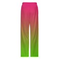thumbnail image 5 of Pink Green Gradient Women's Pajamas Pajama Pants Women's Sleepwear Lounge Sleep Bottoms Stretch with Pockets, 5 of 7