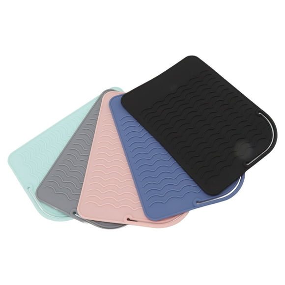 Curling Irons Heat Mat, 5Pcs Anti Slip Heat Silicone Mat For Work For Travel