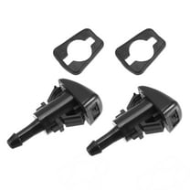 Unique Bargains 2 Pcs Car Windshield Washer Nozzle Wiper Spray Jet Fit for Dodge for Ram 1500 Pickup Black