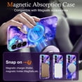 thumbnail image 5 of CASEFIV for Samsung Galaxy S26 Plus Case,[Magnetic Invisible Stand][Military-Grade Drop Protection] Slim Glossy Marble Pattern Back Shockproof Protective Phone Cover,Purple Marble, 5 of 7