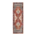 thumbnail image 3 of Unique Loom Baracoa Collection Area Rug - Miramar (2' 2" x 6' 1" Runner Rust Red/Blue), 3 of 7
