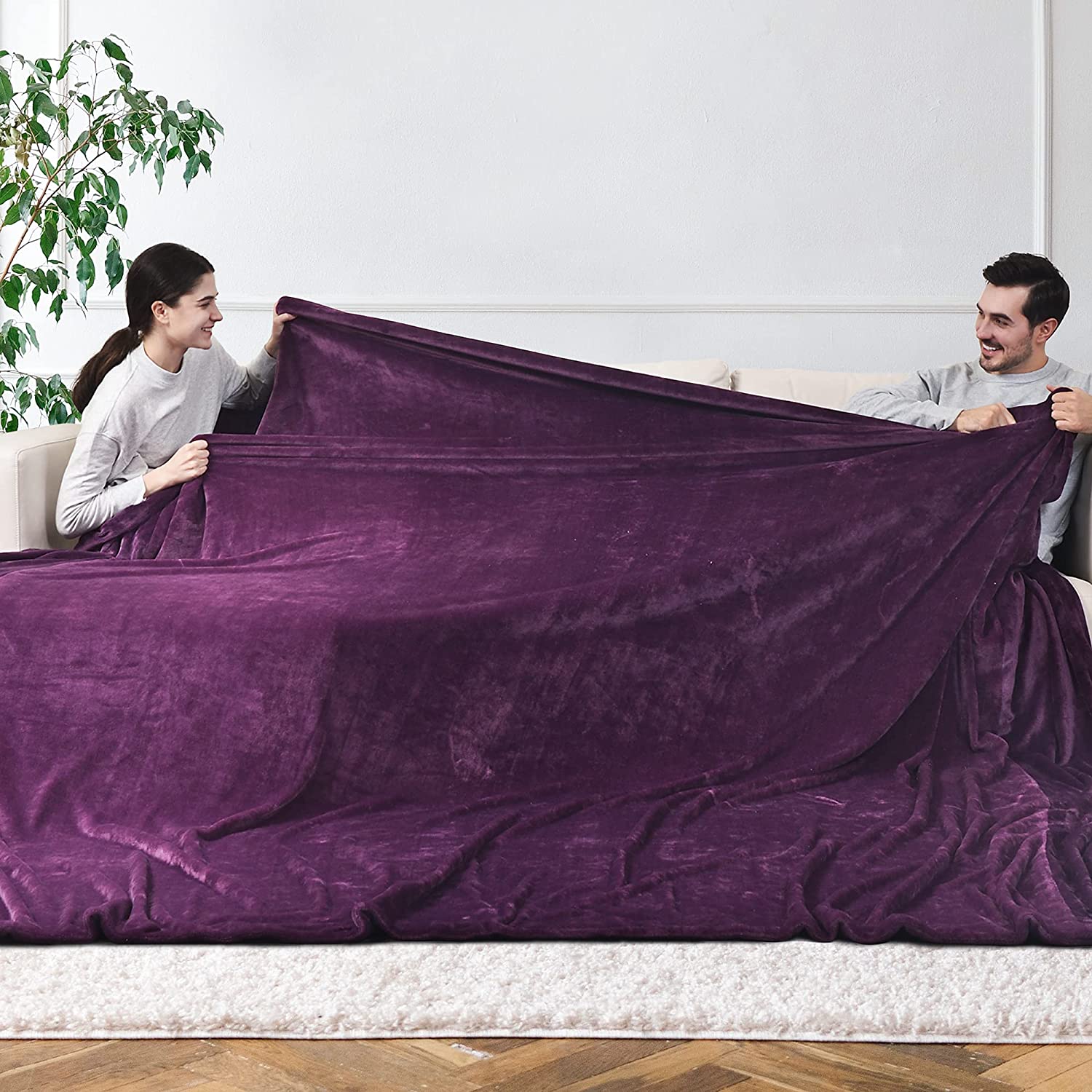 Ultracozy Big Huge Oversized Blanket, 100x100 Inches, Double Sided