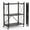 3-Tier Black, variant on 5-Tier Tall Foldable Metal Storage Shelves, No-Assembly Folding Frame and Rolling Storage Rack for Kitchen, Pantry and Utility Room, Black