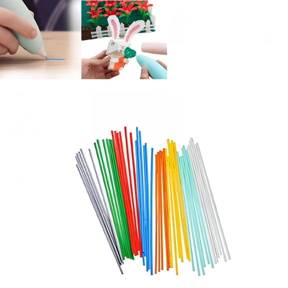CCOCC 110-Pack 2.5mm PCL 3D Printing Pen Filament Refills, Low-Temperature Safe Fade-Resistant Colorful Plastic Filament for Kids & Beginners, Smooth Even Extrusion for Doodling & Crafting