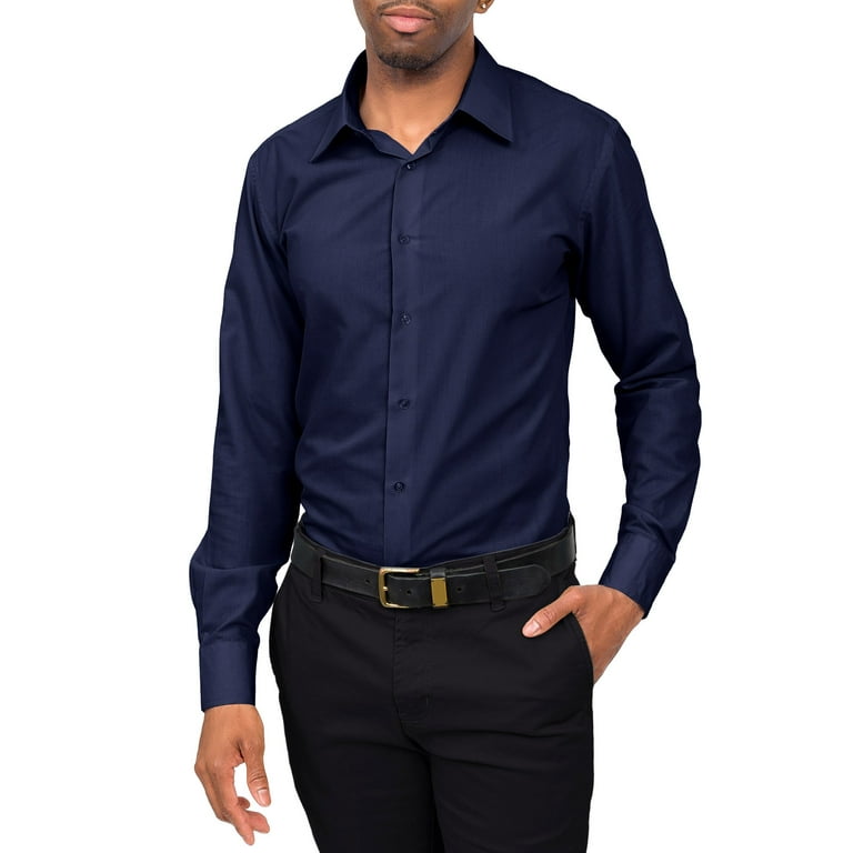 G-Style USA Men's Slim Fit Long Sleeve Dress Shirt - Premium G-Style USA Men's Slim Fit Long Sleeve Dress Shirt - Premium