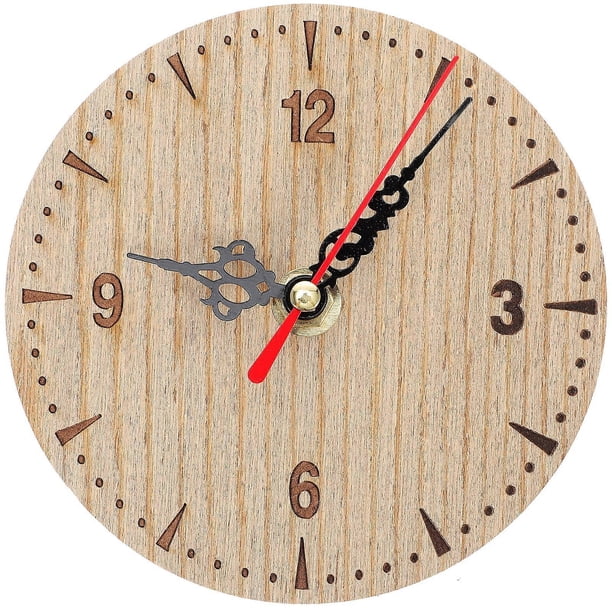 Farmhouse Wall Clock Battery Operated Silent Non Ticking Wooden Wall Clock No Battery