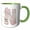 Green/White, variant on 3drose, Cute Pink Unicorn Monogram Initial N, 11oz Magic Transforming Mug