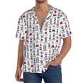 thumbnail image 1 of Fotbe Lighthouse And Beacon Camisa Estampada de Manga Corta para Hombre, Casual de Verano, Estilo Playero, Sin Arrugas-4X-Large, 1 of 5