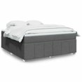 thumbnail image 1 of vidaXL Box Spring Bed with Mattress Dark Grey California King Fabric, 1 of 5