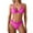 Hot Pink, variant on ZQGJB Women Two Piece Bikini High Cut Swimsuit Mesh Patchwork Push up Padded Triangle Bathing Suit Cheeky Bikini Set(Black,L)