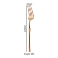 thumbnail image 2 of Juego de cubiertos moderno de oro rosa de 5 piezas, servicio de juego de cubiertos único, cuchillo de cena, tenedor, cuchara con cuchara de té, 2 of 5