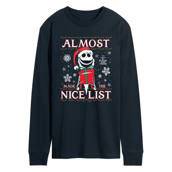 Disney - Jack Nice List - Men's Long Sleeve Graphic T-Shirt