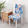 thumbnail image 4 of Sea and Marine Theme Dining Chair Covers Set of 4, Stretch Washable Polyester Slipcovers, Removable Seat Protector for Nautical, Tropical, or Vintage Styled Rooms, 4 of 7