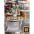 thumbnail image 5 of Outdoor Tablecloth with Umbrella Hole for Patio/Picnic/Party/Camping, Brown Beige Western Waterproof Table Cloth Round Cover Washable, Vintage Texas Stars Country Wheats (Dia 54"), 5 of 8