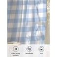 thumbnail image 6 of Sheer Curtains 96 Inches Long, Light Blue Plaid Semi Sheer Curtains Light Filtering Window Treatment, Modern Minimalist Country Privacy Voile Drapes for Living Room Bedroom 52x96 Inch, 6 of 7