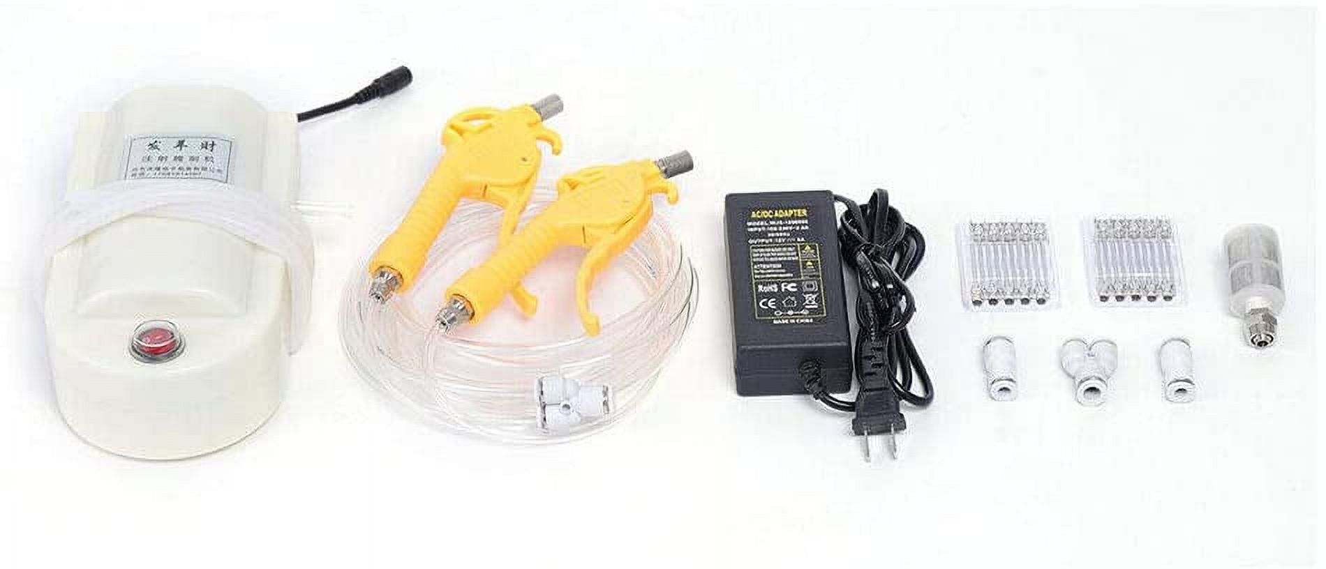 Automatic Meat Injector BBQ Injection Kit Electric Injector Meat BBQ Meat Saline Syringe Pump Single Double Gun for Cooking Grill Barbecue Syringe Injects Flavor in Meat(Double Gun)
