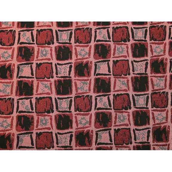 Minerva Metallic Woven Brocade Fabric Red - per yard