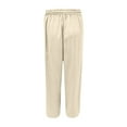 thumbnail image 6 of WREESH Womens Wide Leg Long Palazzo Pants Fashion Summer Casual Loose Pocket Solid Trousers Pants Beige, 6 of 7