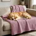 thumbnail image 4 of Tong Blanket Yellow For Soft Polyester Blanket With Knit Pattern Blanket For Couch Bed Crate Machine Washable, 4 of 4