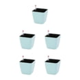 thumbnail image 3 of Yuarrent Maceta de riego automático de resina, belleza de jardines con materiales innovadores para macetas, macetas para plantas, azul hielo Type2 NO2, 3 of 6