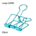 thumbnail image 3 of Baohd 20 Pieces Metal Paper Clip Electroplated Solid Color Replacement Home School Examination Papers Clips Accessories Blue 32mm, 3 of 5