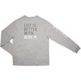 thumbnail image 6 of Pavilion Gift Company - Wine People - Extra Large Heather Gray Unisex Long Sleeve T-Shirt, 6 of 10