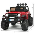 thumbnail image 2 of Costway 12V Kids Ride On Truck RC Car w/ LED Lights Music Trunk Red, 2 of 11