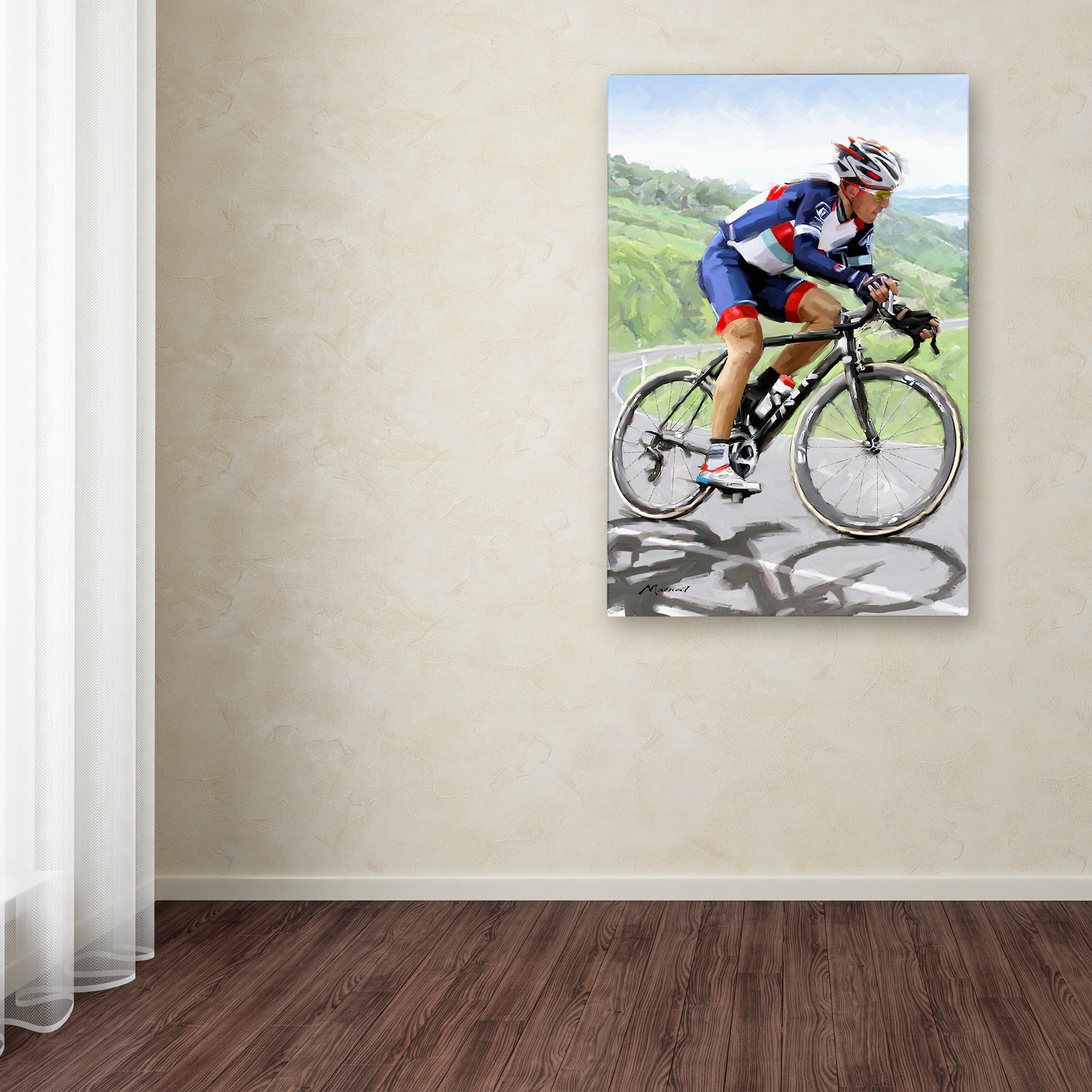 Trademark Fine Art 'Cyclist 2' Canvas Art by The Macneil Studio