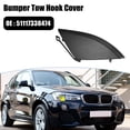thumbnail image 2 of Car Front Bumper Tow Hook Cover 51117338474 for BMW X3 28iX 35iX 2011-2017 Eye Lid Trailer Cap Black, 2 of 6