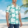 thumbnail image 5 of Fotbe Vintage Floral Hawaiian Shirt for Men Unisex Summer Beach Casual Short Sleeve Cotton Linen Button Down Shirts-XX-Large, 5 of 9