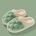 thumbnail image 5 of Yindaity Cute House Slippers Women's Slip on Fuzzy Slippers Memory Foam House Slippers Outdoor Indoor Warm Plush Bedroom Shoes Scuff(Green,9.9), 5 of 6