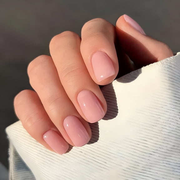 RAGUPEL Pink Press on Nails,Spring Easter Short Square Fake Nails,Reusable Nail Kit with Nail Glue Adhesive Tabs Mini Nail File,Nails Press Ons 32Pcs 16Sizes,Women Girl Gift