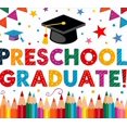 thumbnail image 4 of Preschool Graduation Backdrop Background Banner for Photography Props Decorations Party Supplies Kindergarten Graduation Celebration Stars Pencils, 4 of 4