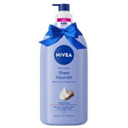 NIVEA Shea Nourish Body Lotion with Hyaluronic Acid and Shea Butter, Holiday Gifts, 33.8 fl oz