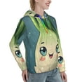 thumbnail image 6 of Daiia Adorable Kawaii Fennel Character Pattern Women's Fashion Hoodies & Sweatshirts with Kangaroo Pocket Hooded Sweatshirt with Eye-catching Drawstrings-Medium, 6 of 7