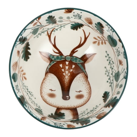 

1pc Ceramic Bowl Rice Dish Vegetable Bowl Salad Dish Food Storage Bowl